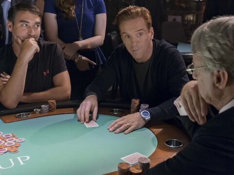 Damian Lewis as Bobby Axelrod with the Audemars Piguet Royal Oak Chronograph 25860ST.OO.1110ST.04 in Billions (2016)