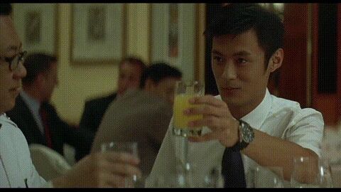 Shawn Yue as young Chan Wing-yan with the Seiko (unidentified model) in Infernal Affairs II (2003)