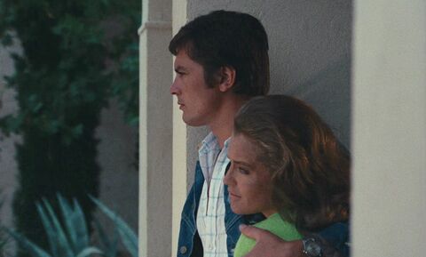 Alain Delon as Jean-Paul Leroy with the Universal Genève Polerouter 20357-2 in La Piscine (1969)