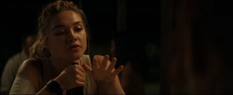 Florence Pugh as Yelena Belova with the Casio G-Shock DW5600BB in Black Widow (2021)
