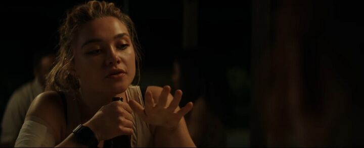 Yelena Belova wearing a Casio G-Shock DW5600BB in Black Widow
