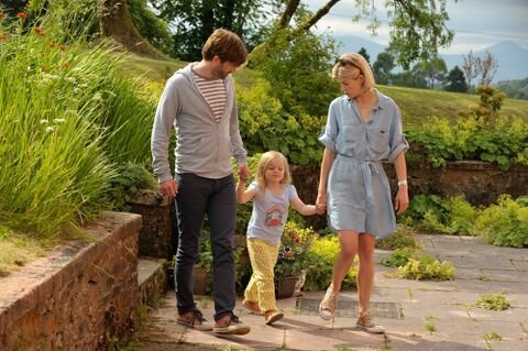 Rosamund Pike as Abi with the Swatch Snowcovered GK733 in What We Did On Our Holiday (2014)