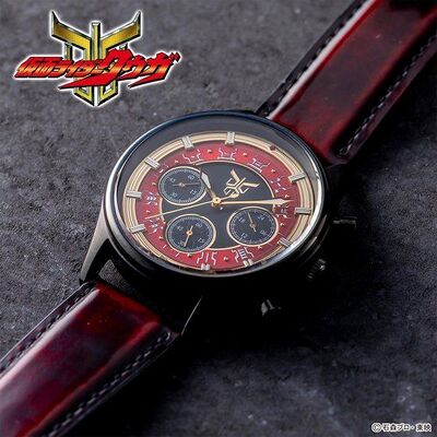 Product view of Bandai Kamen Rider Kuuga Chronograph Watch Red Gold