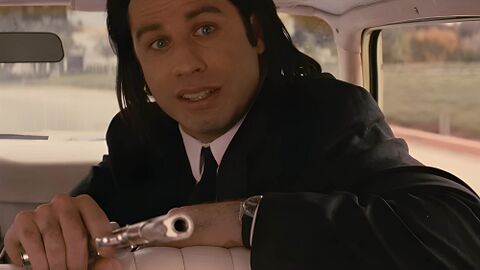 John Travolta as Vincent Vega with the Q Timex Red Vega in Pulp Fiction (1994)