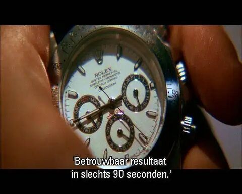 Uma Thurman as Beatrix Kiddo with the Rolex Daytona in Kill Bill: Vol. 2 (2004)