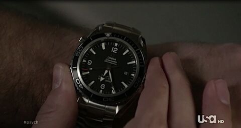 James Roday Rodriguez as Shawn Spencer with the Omega Seamaster Planet Ocean in Psych (2006)