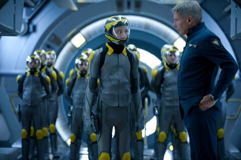 Harrison Ford as Colonel Hyrum Graff with the Fortis Cosmonauts Chronograph in Ender's Game (2013)