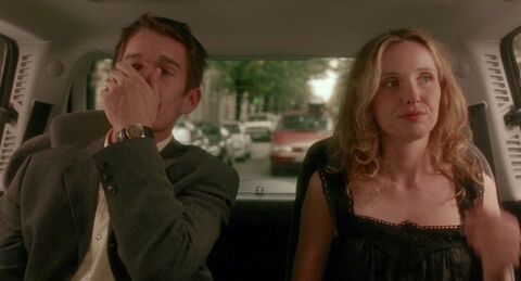 Ethan Hawke as Jesse with the Unidentified watch in Before Sunset (2004)