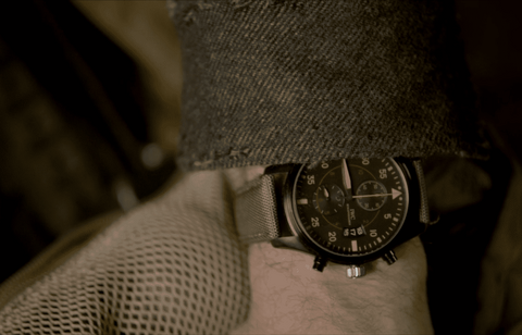 Eric Dane as Tom Chandler with the IWC Pilot's Watch Chronograph Top Gun Miramar IW388002 in The Last Ship (2014)