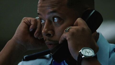 Terrence Howard as James Rhodes with the Breitling Navitimer in Iron Man (2008)