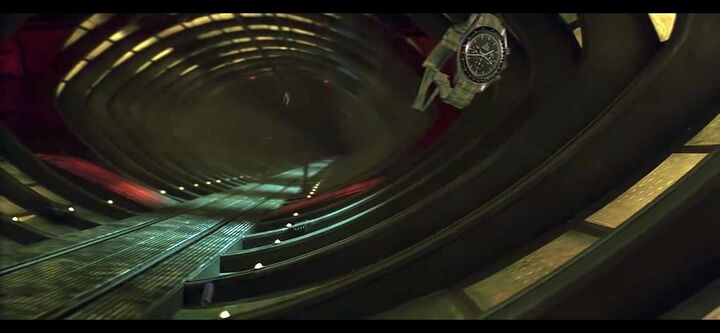 Floating Omega Speedmaster in Event Horizon