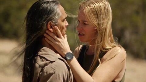 Franka Potente as Irene Vaggan with the Omega Speedmaster (unidentified model) in Dark Winds (2022)