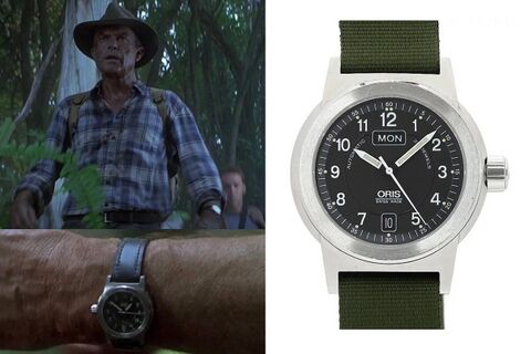 Sam Neill as Alan Grant with the Oris Big Crown BC3 Day-Date in Jurassic Park III (2001)