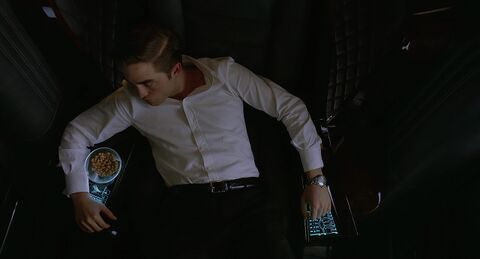 Robert Pattinson as Eric Packer with the Chanel J12 Chromatic Classic in Cosmopolis (2012)