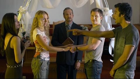 McCaleb Burnett as Mike White with the Wenger Field Classic Chrono in Immigration Tango (2010)