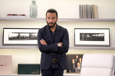 Assaad Bouab as Hicham Janowski with the Cartier Santos in Dix pour cent (2015)