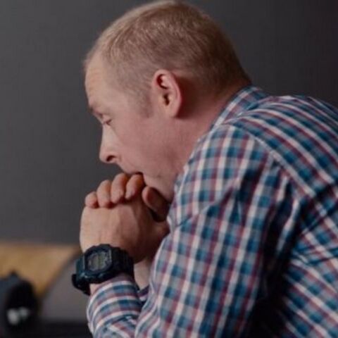 Simon Pegg as Benji Dunn with the Casio G-Shock GX56-1B in Mission: Impossible - Ghost Protocol (2011)