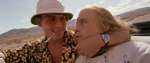 Johnny Depp as Raoul Duke with the Alsta watch in Fear and Loathing in Las Vegas (1998)