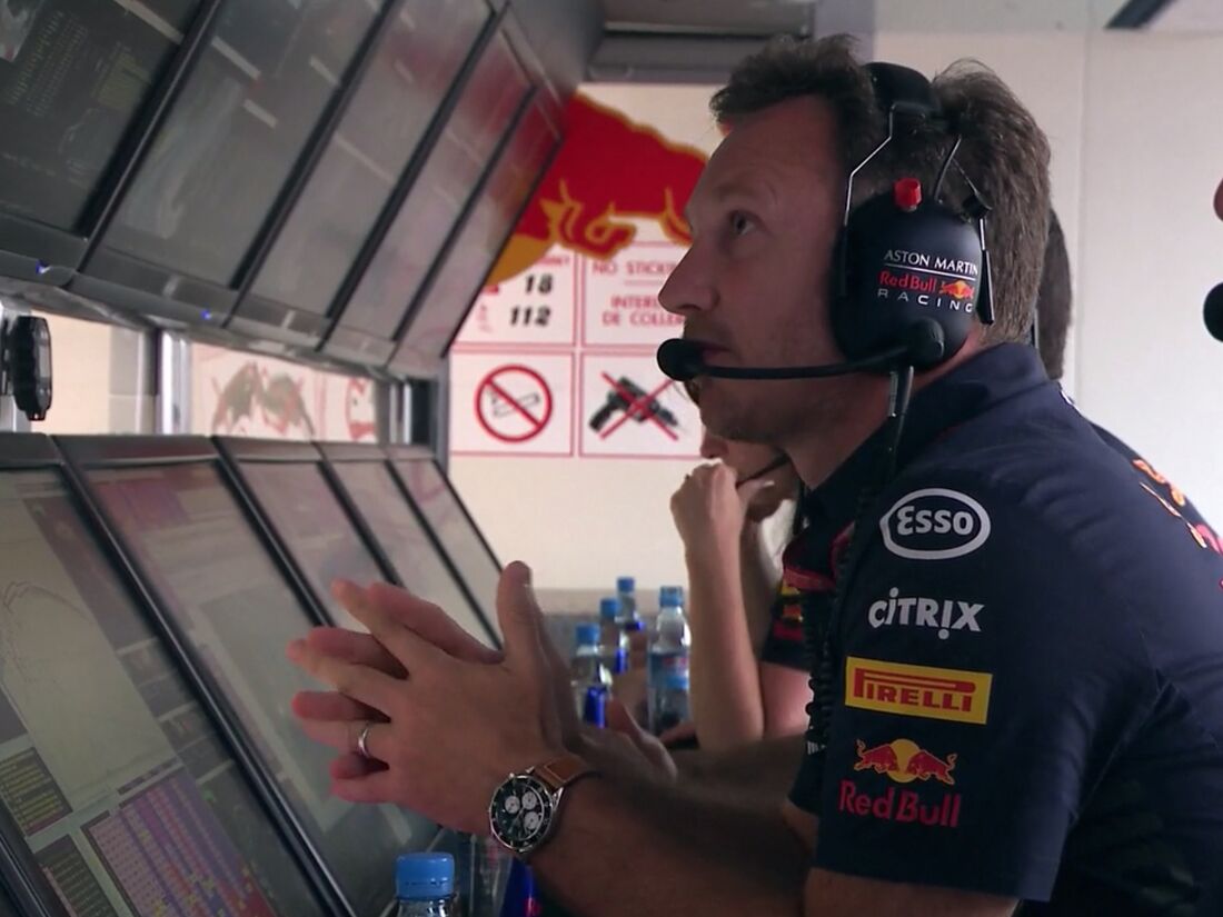 Christian Horner wearing a steel TAG Heuer Autavia chronograph