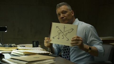 Holt McCallany as Bill Tench with the Hamilton Digital Pulsar in Mindhunter (2017)