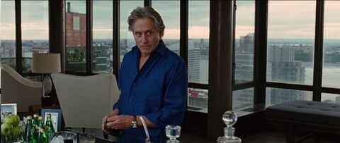 Michael Douglas as Gordon Gekko with the Jaeger-LeCoultre Grande Reverso 976 in Wall Street: Money Never Sleeps (2010)