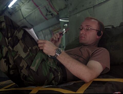 Kevin Spacey as Lt. Col. Casey Schuler with the Rolex Submariner in Outbreak (1995)