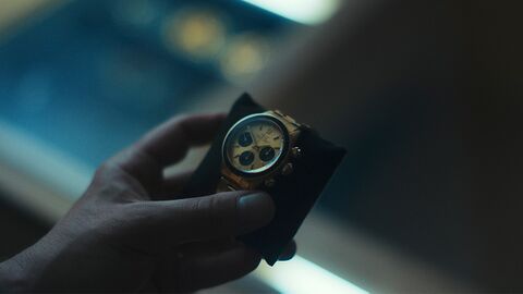 The wearer with the Rolex Daytona 6263 Paul Newman in Good Fortune (2025)