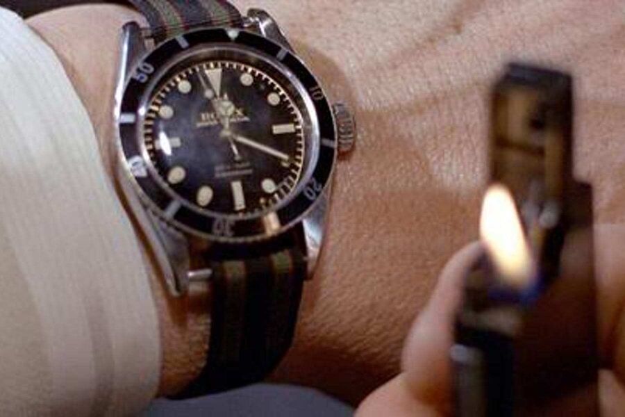 Sean Connery wearing a Rolex Submariner 6538 in Goldfinger