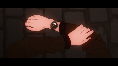 The wearer with the Omega Speedmaster Professional in Kizumonogatari Part 2: Nekketsu (2016)