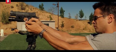 Colin Farrell as Officer Jim Street with the Hamilton Khaki Field Quartz in S.W.A.T. (2003)