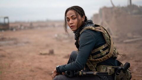 Zoe Saldaña as Joe McNamara with the Luminox Leatherback SEA Turtle in Special Ops: Lioness (2023)