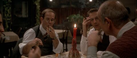 Charles Martin Smith as Oscar Wallace with the Tradition watch in The Untouchables (1987)