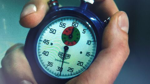 Tomer Capone as Frenchie with the Heuer Trackmaster in The Boys (2019)